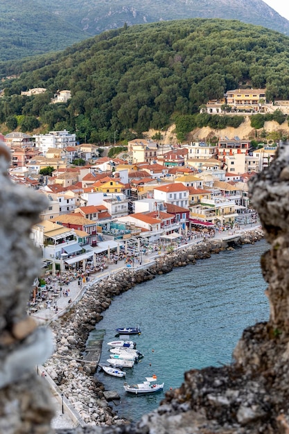 Sommerferien in Parga Preveza Thesprotia Griechenland Epirus-Blick von der venezianischen Burg von Parga