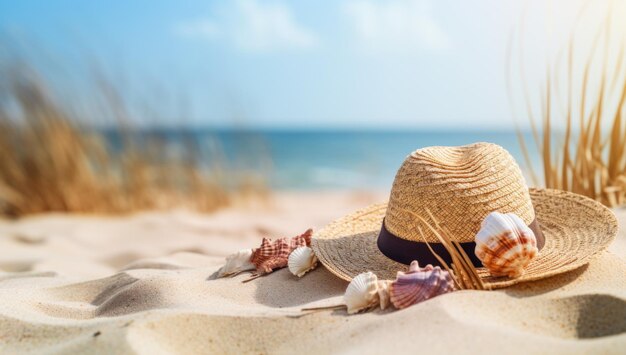 Sommerfreude Genießen Sie den Strand mit Stil