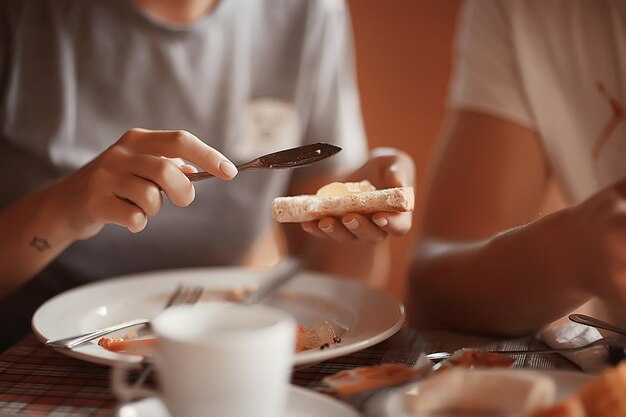 Sommerfrühstückskonzept leichte Kost / helles Foto, gesunde Ernährung, Morgen, Kraft, Sport