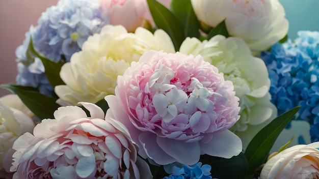 Sommergartenblumen in der Nähe