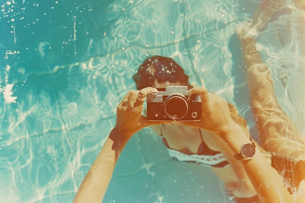 Sommerhintergrund im Lomographie-Stil Bild enthält Filmkörner