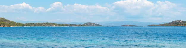 Sommerküstenpanorama Sithonia Griechenland