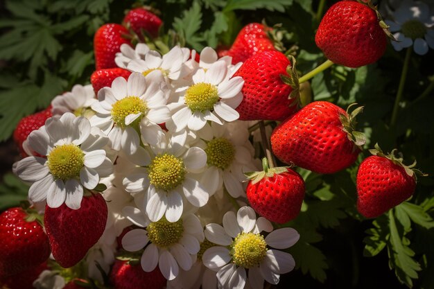 Foto sommerliche erdbeeren