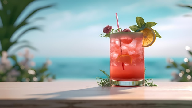 Sommerlicher Strandcocktail