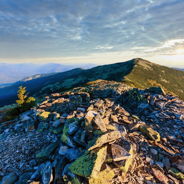 Sommermorgen Blick auf die Berge Karpaten Ukraine