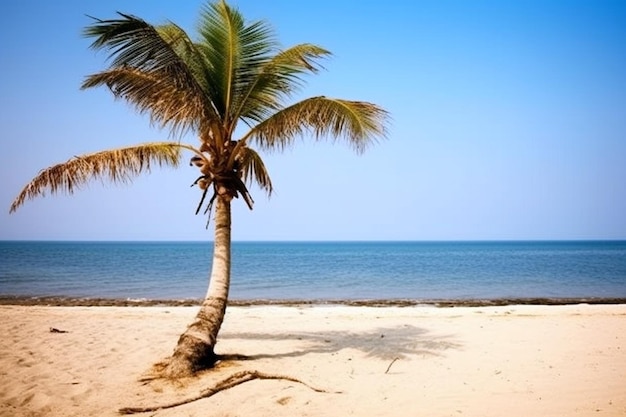 Sommerstrand Kokosnussbaum-weißer Sandstrand