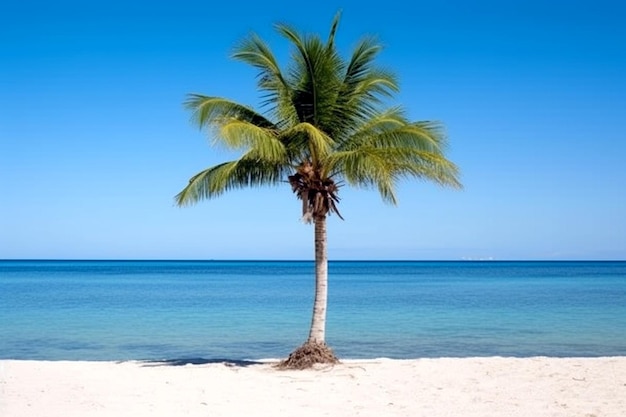 Sommerstrand Kokosnussbaum-weißer Sandstrand