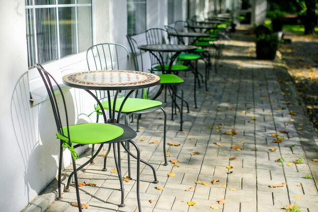 Sommerterrasse in einem Landhotel