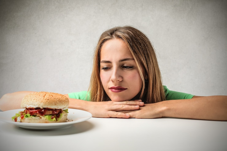 Foto soñando con comer una hamburguesa