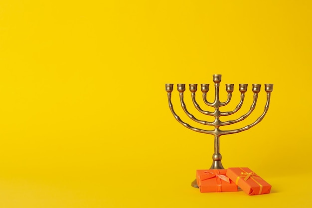 Soncept do espaço de Hanukkah feriado judaico para texto