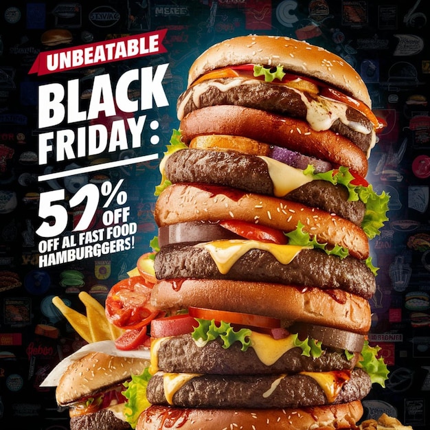 Sonderrabatt am Schwarzen Freitag auf alle Fast-Food-Hamburger