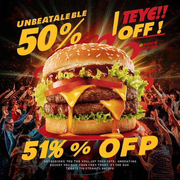 Sonderrabatt am Schwarzen Freitag auf alle Fast-Food-Hamburger