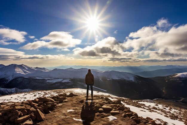 Soneto Poesía en el ascenso de la cumbre Foto de escalada