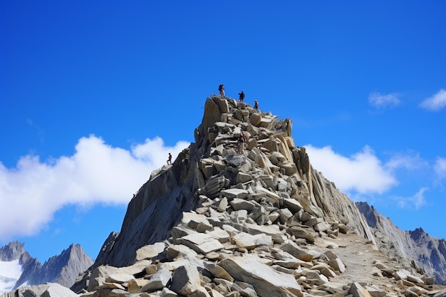 Soneto Poesía en el ascenso de la cumbre Foto de escalada