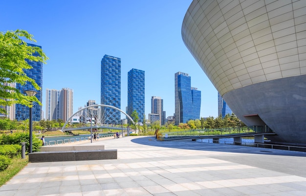 SongdoCorea del Sur 05 de mayo de 2015 Songdo Central Park en el distrito de Songdo Incheon Corea del Sur