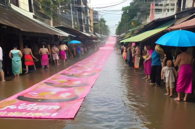 Songkran Banner Thailands Wasserfestival