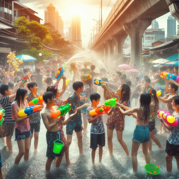 Foto songkran-festival in thailand