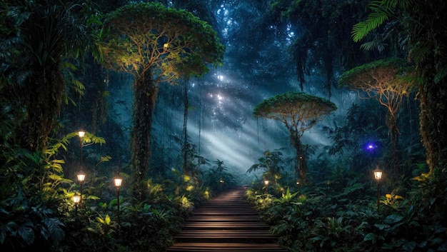 Sonhos luminescentes da floresta amazônica