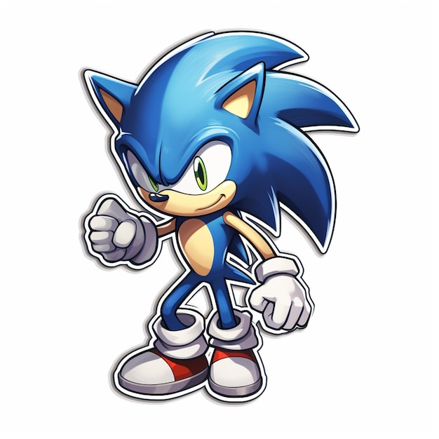 Foto sonic the hedgehog em devite generative ai