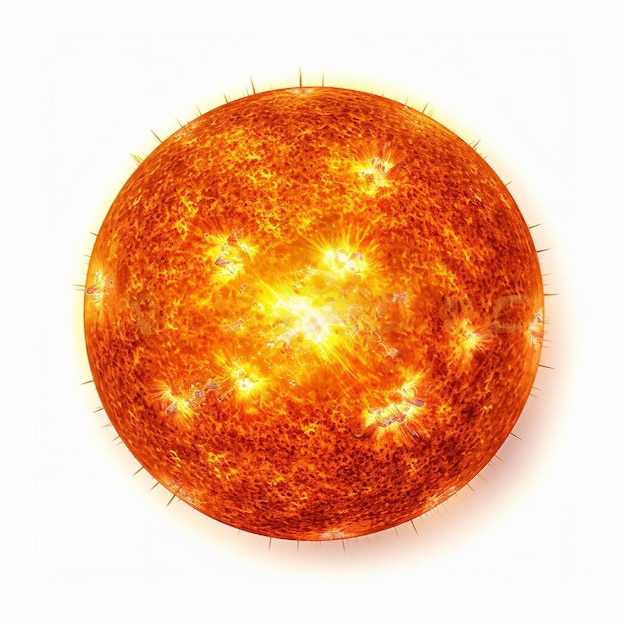 Sonne isoliert auf weißem Hintergrund