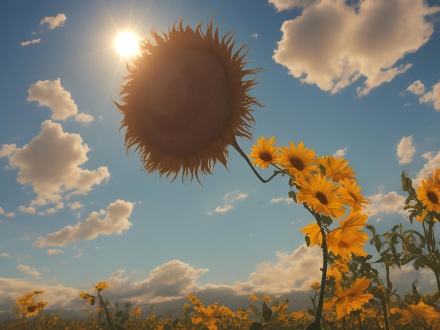 Foto sonne schönes nahaufnahmebild, ai generiert