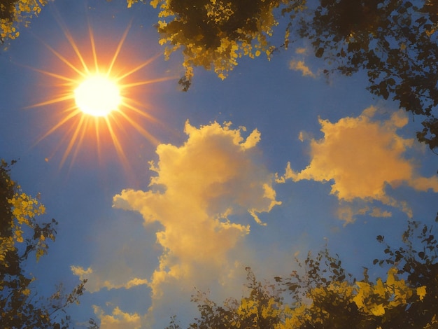 Foto sonne wunderschöne nahaufnahme ai generiert