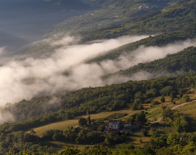 Sonnenaufgang in Motovun Landschaft