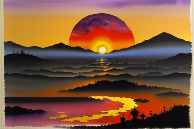 Sonnenaufgang, Sonnenuntergang, Dämmerung, orangefarbenes Sonnenlicht in den Waldfeldern, Landschaft, Hintergrundtapeten
