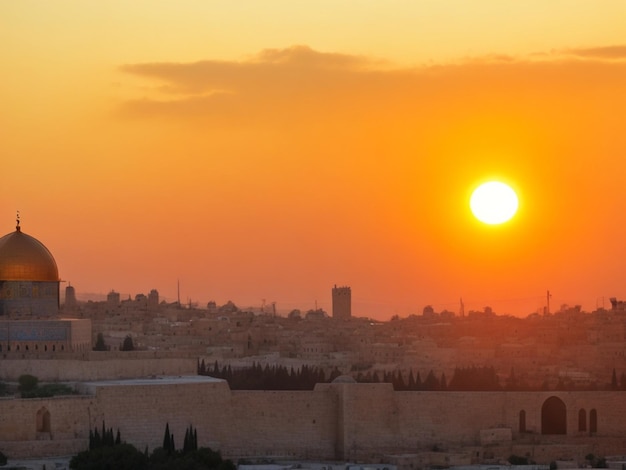 Sonnenaufgang über Jerusalem