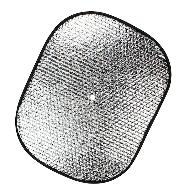 Sonnenblende im Auto isoliert auf weißem Hintergrund