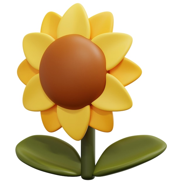 sonnenblume 3d-render-symbol-illustration