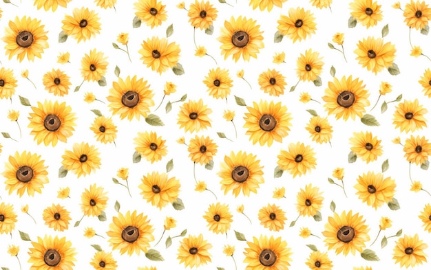Sonnenblume, Aquarell, Seamless, Muster, Hintergrund