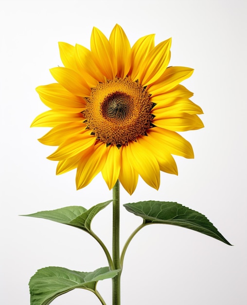 Sonnenblume auf weißem Hintergrund