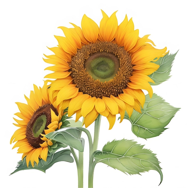 Sonnenblume Clipart Aquarell