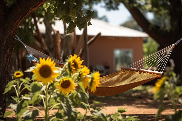 Foto sonnenblume mit einer gruppe tanzender menschen