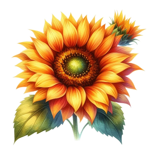 Sonnenblumen-Bliss-Wasserfarbe Clipart