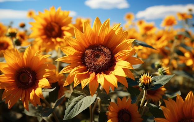 Sonnenblumen-Hintergrundtapete