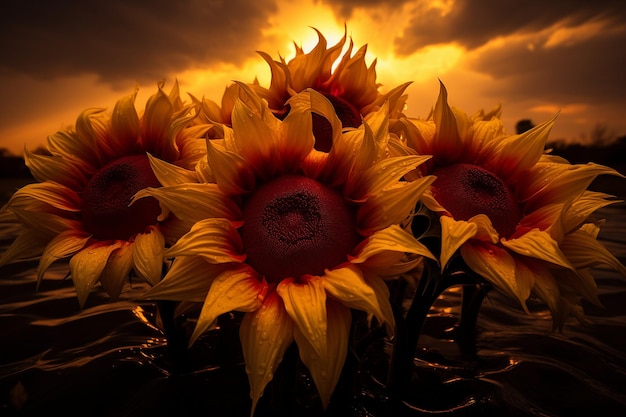 Sonnenblumen-Zitadelle stark und standhaft