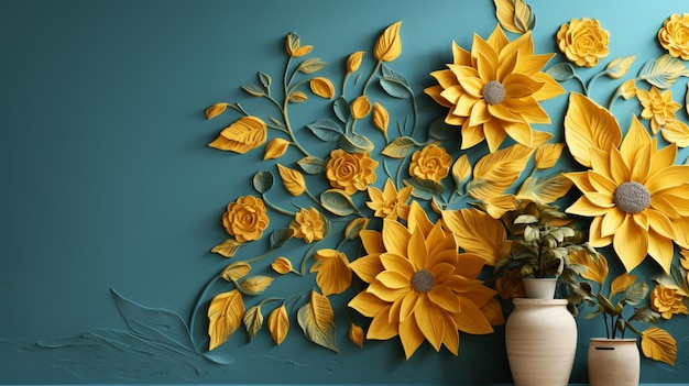 Sonnenblumengelber Tadelakt-Wandtextur-Hintergrund