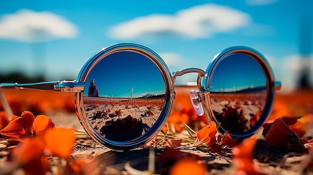 Foto sonnenbrille am strand