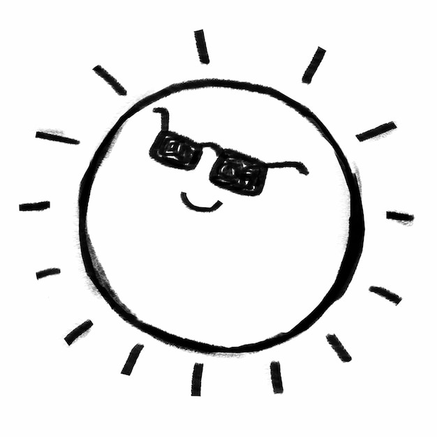 Sonnener Tag png-Dudle-Element durchsichtiger Hintergrund