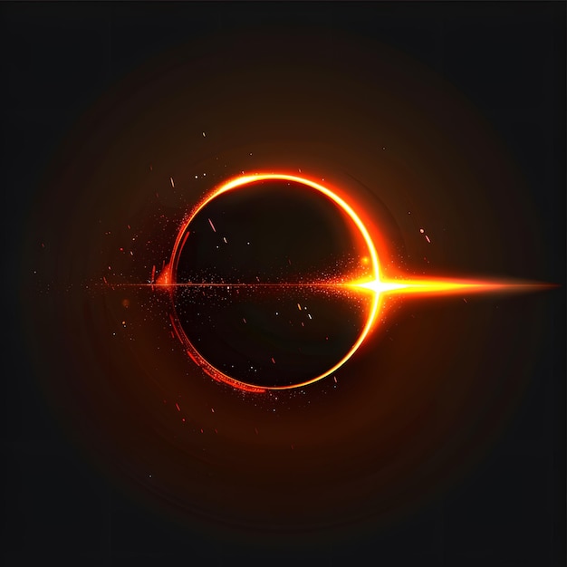 Sonnenfinsternis in der Nacht 3D-Illustration Weltraum-Hintergrund