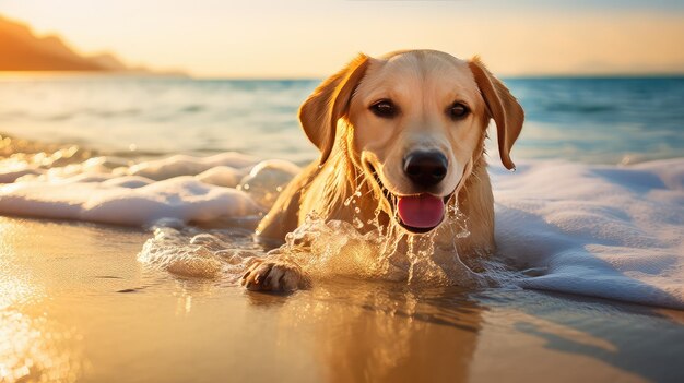 Sonnenhund am Strand