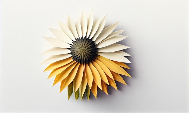 Sonnenhutblume aus Papierhandwerk Generative KI