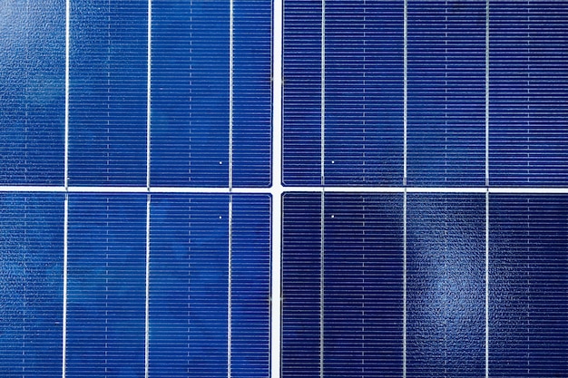 Sonnenkollektor-Nahaufnahme Detail eines Photovoltaik-Panels Sonnenkollektor-Textur Nahaufnahme von Solarenergie