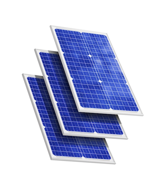 Sonnenkollektoren in einer Solarfarm mit Sonnenbeleuchtung zur Erzeugung sauberer Elektrizität