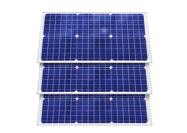 Sonnenkollektoren in Solarfarmen mit Sonnenbeleuchtung zur Erzeugung sauberer Elektrizität