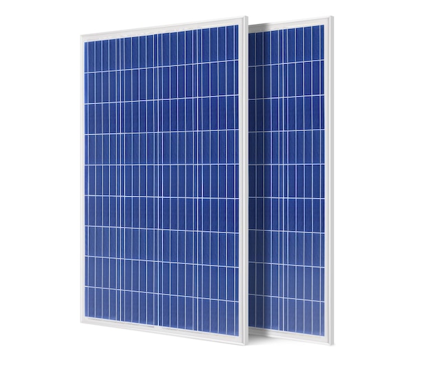 Sonnenkollektoren Sonnenzelle in einer Solarfarm mit Sonnenbeleuchtung zur Erzeugung sauberer Elektrizität