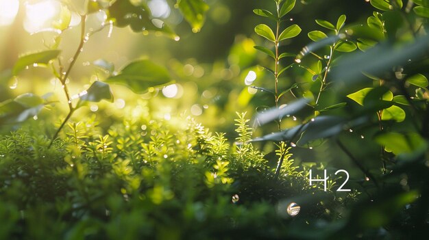 Foto sonnenlicht durch die blätter eines busches