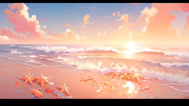 Sonnenstrand Illustration Hintergrund Tapeten Ozean Meer